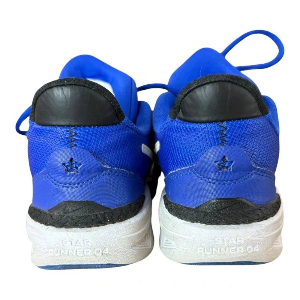 SOLD Nike Kids Star Runner 4 Lace Up Running Shoes Sneakers Size 6 Blue White - Picture 7 of 10